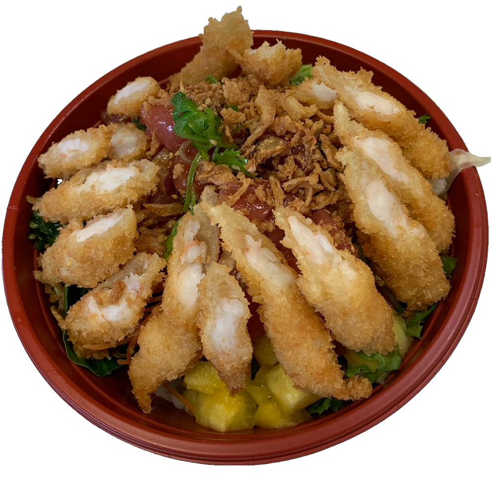 Tempura shrimp bowl at Poke CO 2016 Bowl Poke Bowl Restaurant in Bristol